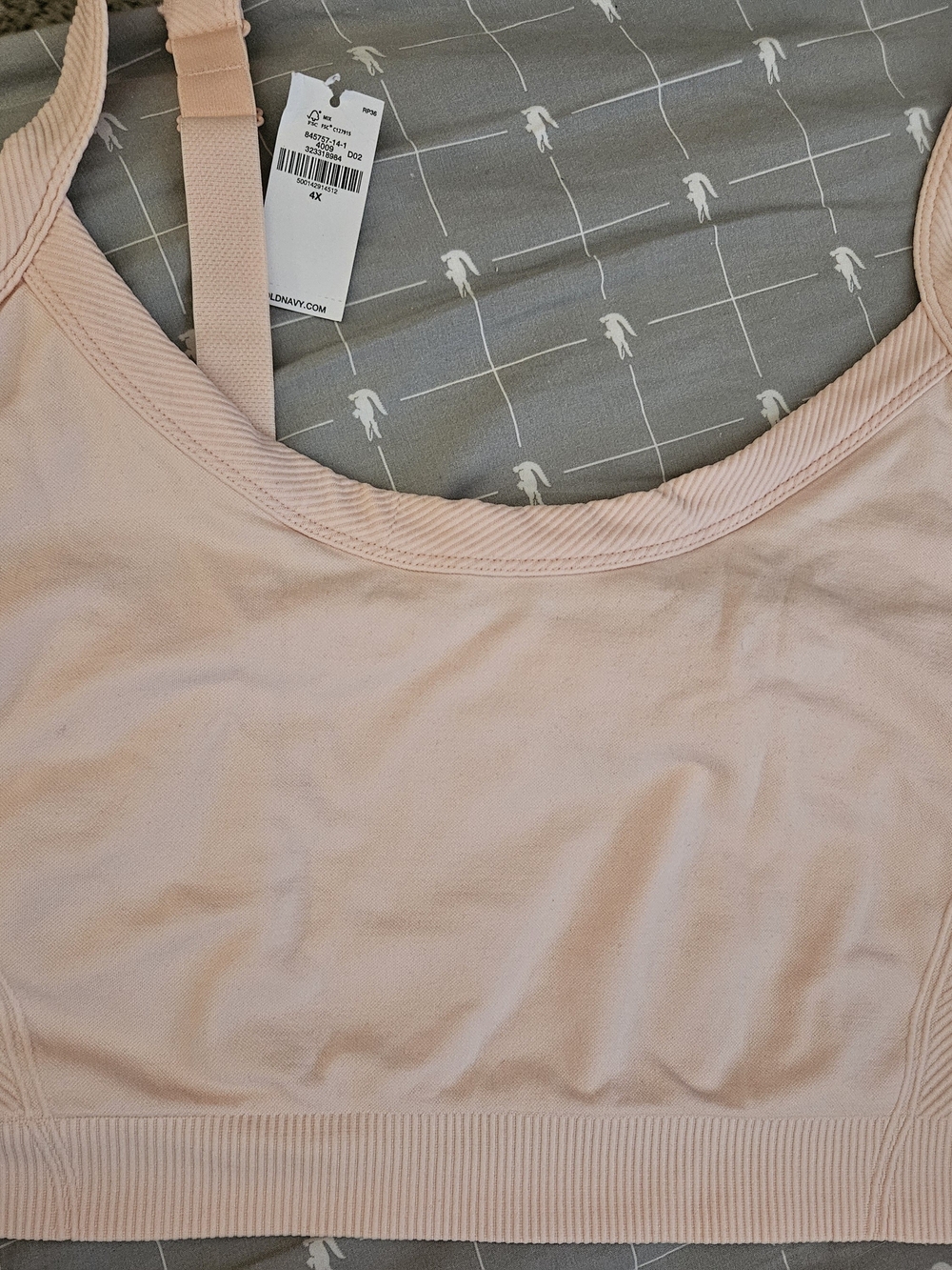 Old Navy Seamless Scoop Bralette - Light Blush Pink Size 4X - NWT!